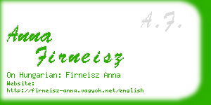 anna firneisz business card